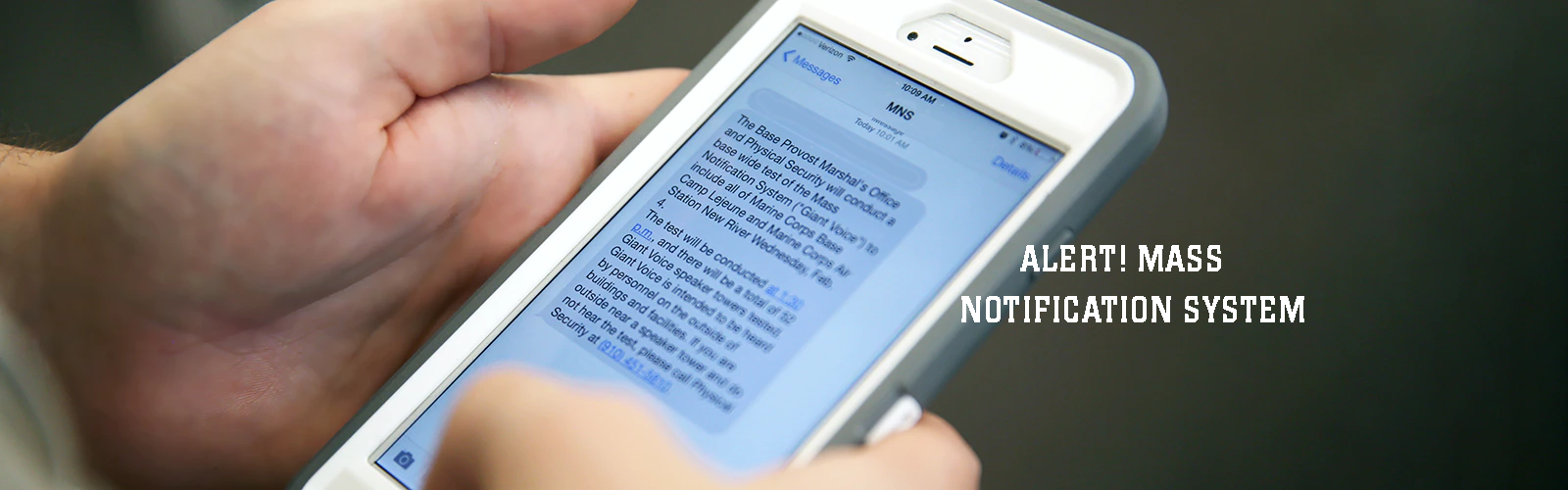 Alert! Mass Notification System Website Banner Image