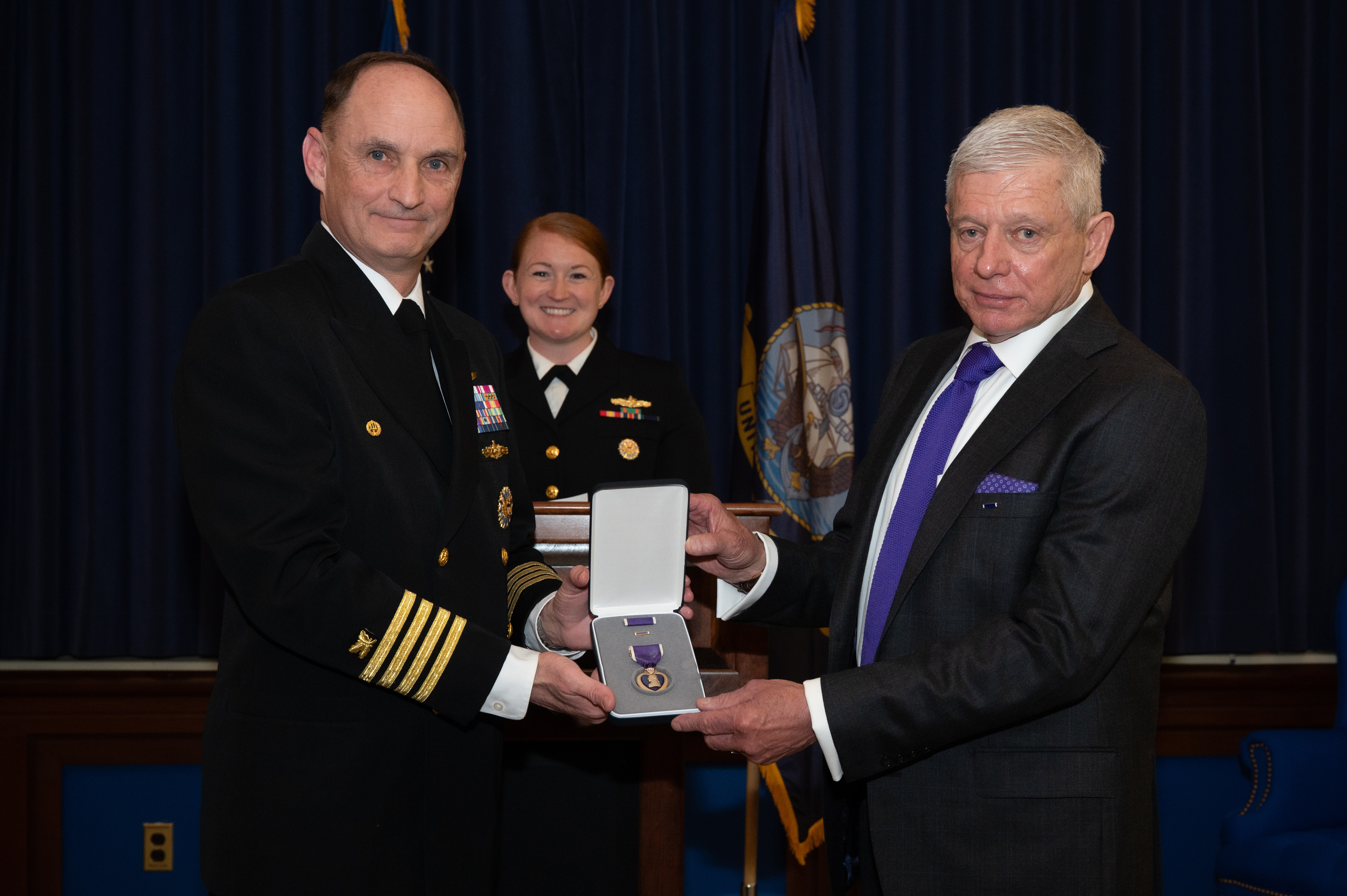 Navy Sailor posthumously awarded Purple Heart at Hanscom AFB