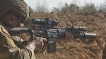 U.S. Army Soldier with the Army Marksmanship Unit conducting rifle drills with the XM8 at Fort Benning, Ga, February 2026.