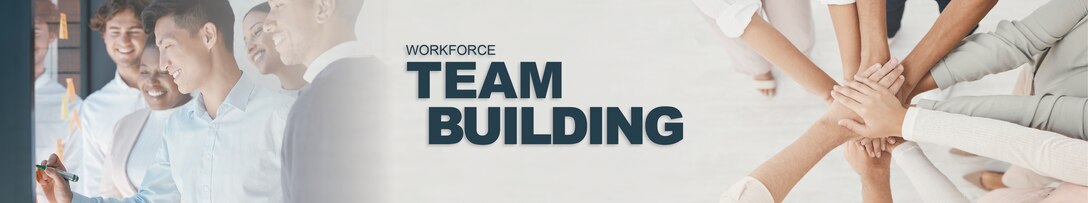 Image of a small group of people with the text "Team Building" overlay across the image.