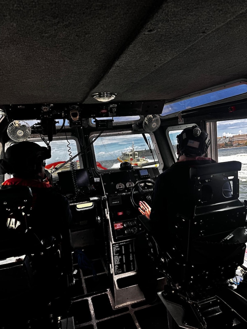 Coast Guard Station San Juan crews conduct high-pursuit vessel training in San Juan Harbor, Puerto Rico, March 26, 2026.  Coast Guard is advising people and boaters to plan for safety during the local spring break period from March 26 through April 5, and Coast Guard crews will be postured for maritime search and rescue and vigilant to intervene with illegal charters and boaters operating their vessels under the influence. (U.S. Coast Guard photo)