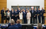 Coast Guard senior leaders and representatives from the winning teams at the annual Capt. Niels P. Thomsen Innovation Awards ceremony.