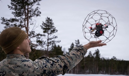 A promotional graphic for Joint Knowledge Online (JKO) courses that reads "Countering the Drone Threat: JKO Courses Equip Warfighters for Modern Warfare" over a large illustration of a drone.
