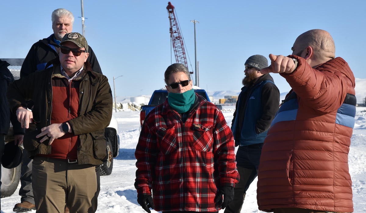 Adam Telle, Assistant Secretary of the Army for Civil Works, visited Nome and met with local officials to observe and discuss the Port of Nome Modification Project on Mar. 25, 2026.