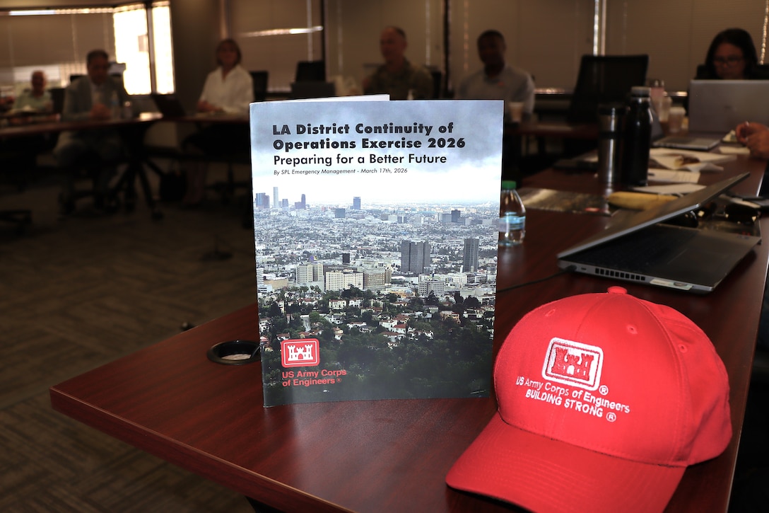 The Los Angeles District Emergency Management Branch team hosts a continuity of operations training exercise March 17 at the LA District’s area office in Phoenix. The exercise is designed to review, drill and assess the district’s response to catastrophic disaster scenarios.