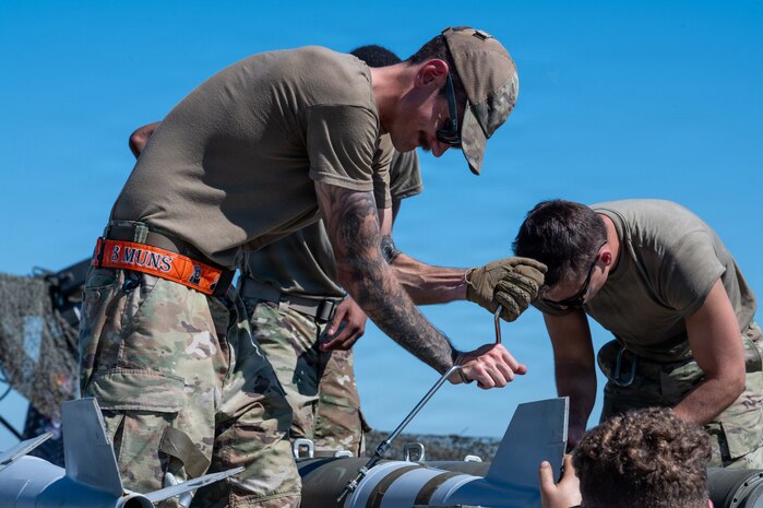 Airmen prepared live munitions to support 24-hour sortie requirements while strengthening mission-critical skills. With its first class held in 1986, Air Force Combat Ammunition Center celebrated its 40th anniversary with the graduation of class 2026-004. (U.S. Air Force photo by Airman 1st Class Ty'Jaih Wallace)