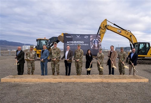 Leadership from the U.S. Air Force, Northrop Grumman, and industry partner Bechtel break ground for the LGM-35A Sentinel intercontinental ballistic missile launch silo prototype in Promontory, Utah. This event marks a critical milestone in modernizing the land-based leg of the nation’s nuclear triad, moving the program from digital design to physical construction. The full-scale prototype will be used to validate a modular, repeatable construction approach designed to accelerate fielding, reduce costs, and gather crucial data before the full-rate production of 450 new silos to replace the legacy Minuteman III system. (U.S. Air Force courtesy photo)