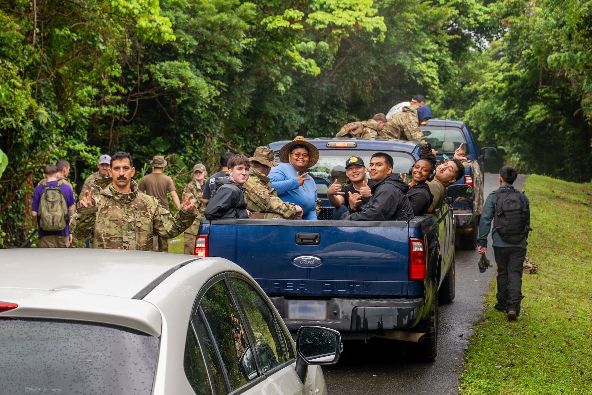 U.S. Air Force Airmen assigned to the 18th Munitions Squadron prepare to depart after a tomb clean-up in preparation for Shimi at Kadena Air Base, Japan, March 25, 2026.