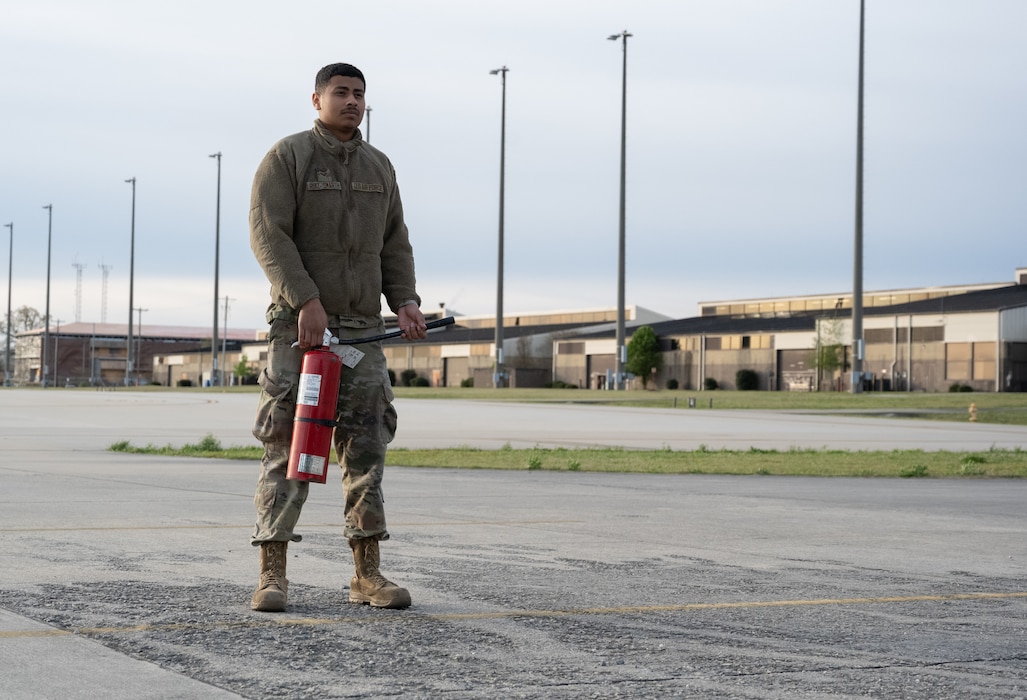 An Airman poses for a photo