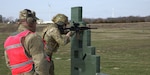 Illinois Army National Guard Soldier Cpl. Steven Castaneda of the Company C, 341st Military Intelligence Battalion, 65th Troop Command, fires at targets at a qualification range at the Army National Guard training center in Marseilles, Illinois March 25, 2026. The training was part of an Individual Weapons Qualification course to help Soldiers build their weapons skills and eventually help train and assess other Soldiers in the use of military weapon systems. (U.S. Army photo by Sgt. Haesi Fanizzo, 139th Mobile Public Affairs Detachment, Illinois Army National Guard)