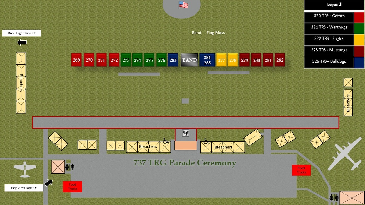 Flights 268-285 BMT Graduation Parade Line Up Graphic