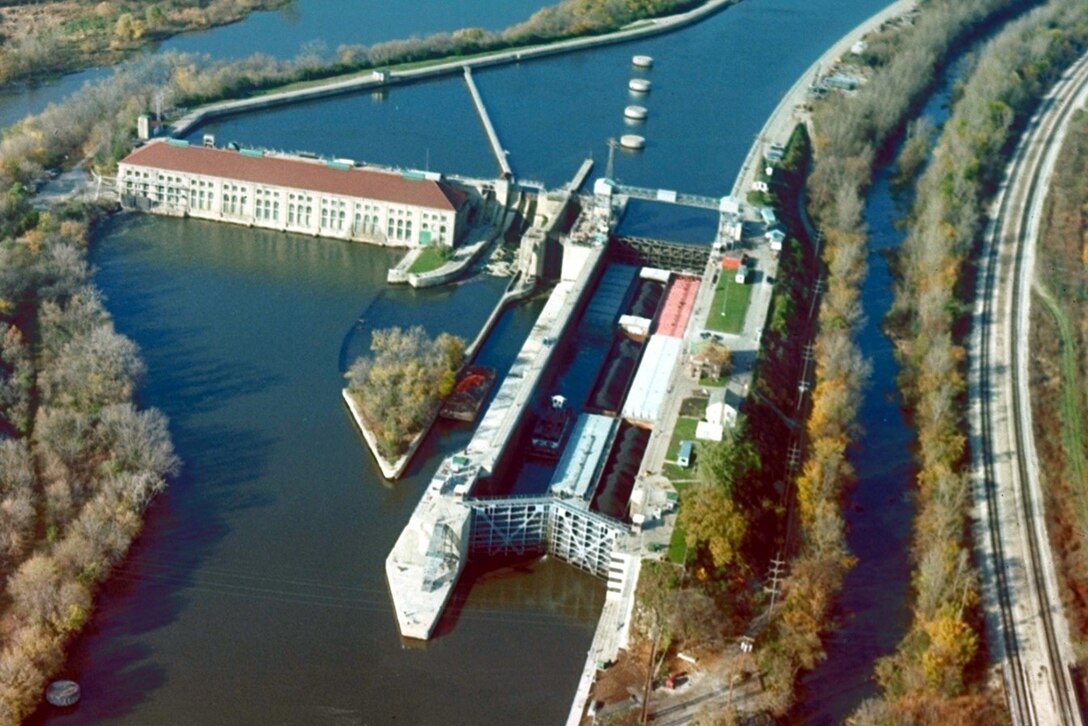 Ariel view of Lockport Lock