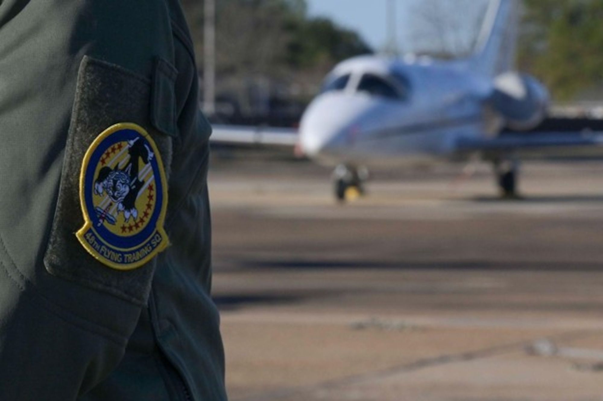The 48th Flying Training Squadron patch is displayed, Columbus Air Force Base, Miss., Nov. 26, 2025.