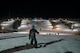 Snowboarders make their way down the slope at Bottineau Winter Park, North Dakota, March. 7, 2026. The easy to navigate park contains eight alpine trails ranging from beginner to expert. (U.S. Air Force photo by Airman Joseline Chacon Monterroso)