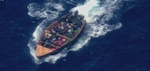 Coast Guard Cutter Thetis and a Customs and Border Protection multi-role enforcement aircraft crew interdict an unlawful migration voyage vessel in Mona Passage waters off Puerto Rico, March 27, 2026.  Thetis crewmembers repatriated 60 migrants and transferred them to Dominican Republic Navy authorities in Santo Domingo, Dominican Republic, March 30, 2026.  (U.S. Coast Guard photo)