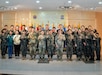 U.S. Army Spc. Ahylin Arroyo (first row, sixth from left), public affairs specialist, 106th Public Affairs Detachment, poses for a photo with the Republic of Korea Army, at the Republic of Korea Army Ground Operations Command, South Korea, March 16, 2026.
