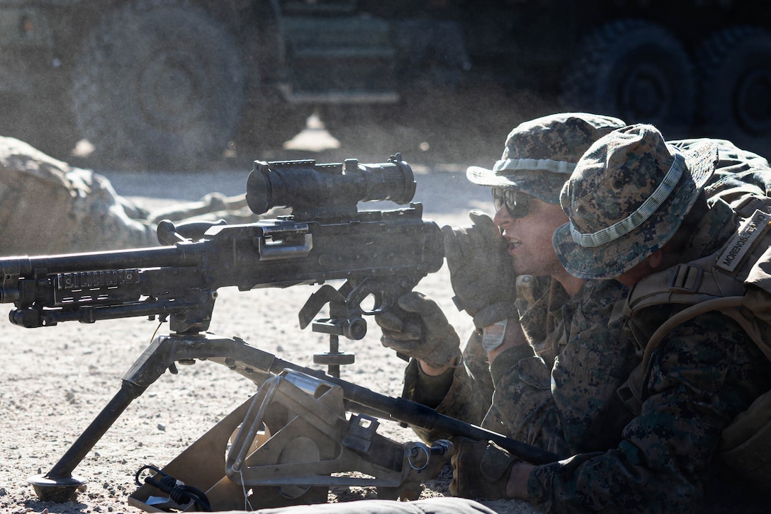 U.S. Marines with Combat Logistics Battalion 24, Combat Logistics Regiment 27, 2nd Marine Logistics Group, shoot an M240B machine gun during exercise Aurora 26 in Kvarn, Sweden, April 29, 2026. CLB-24 hosted the machine gun class to help Marines better their skillsets in crew-served weaponry systems. U.S. Marines and Sailors with 2nd MLG are participating in exercise Aurora as part of the larger U.S. Army-led Sword 26 series of linked multinational exercises, which directly supports NATO's Eastern Flank Deterrence Initiative concept, validates defense plans, builds a unified lethal force, and strengthens deterrence. (U.S. Marine Corps photo by Lance Cpl. Brady Hathaway)