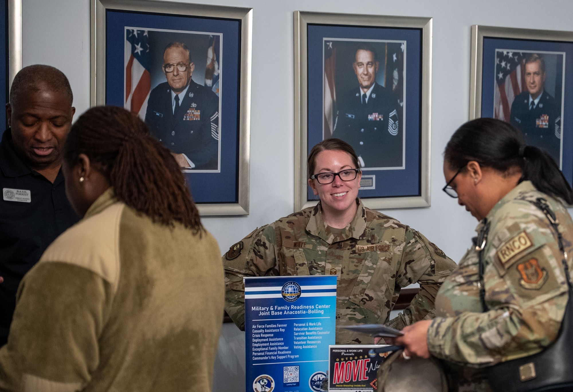 Mission partners relay information at resource fair.