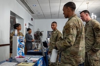 NCO's interact at resource fair.