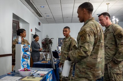 NCO's interact at resource fair.