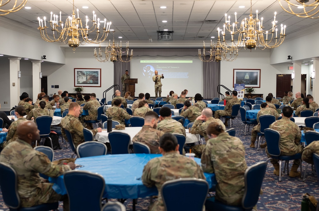 Command Chief speaks to summit.