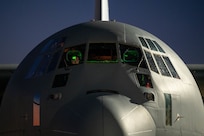 An Airman assigned to the 317th Airlift Wing conducts preflight checks inside a C-130J Super Hercules during a Maximum Endurance Operation in support of Exercise Balikatan 2026 at Dyess Air Force Base, Texas, April 15, 2026. The exercise strengthens combined readiness and regional security with Philippine partners. (U.S. Air Force photo by Airman 1st Class William Neal)