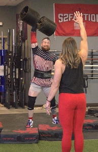 Master Sgt. Troy Reed, a military liaison supervisor with the 331st Recruiting Squadron, takes first place in his weight class at the Midwest Clash Natural Strongman World Qualifie