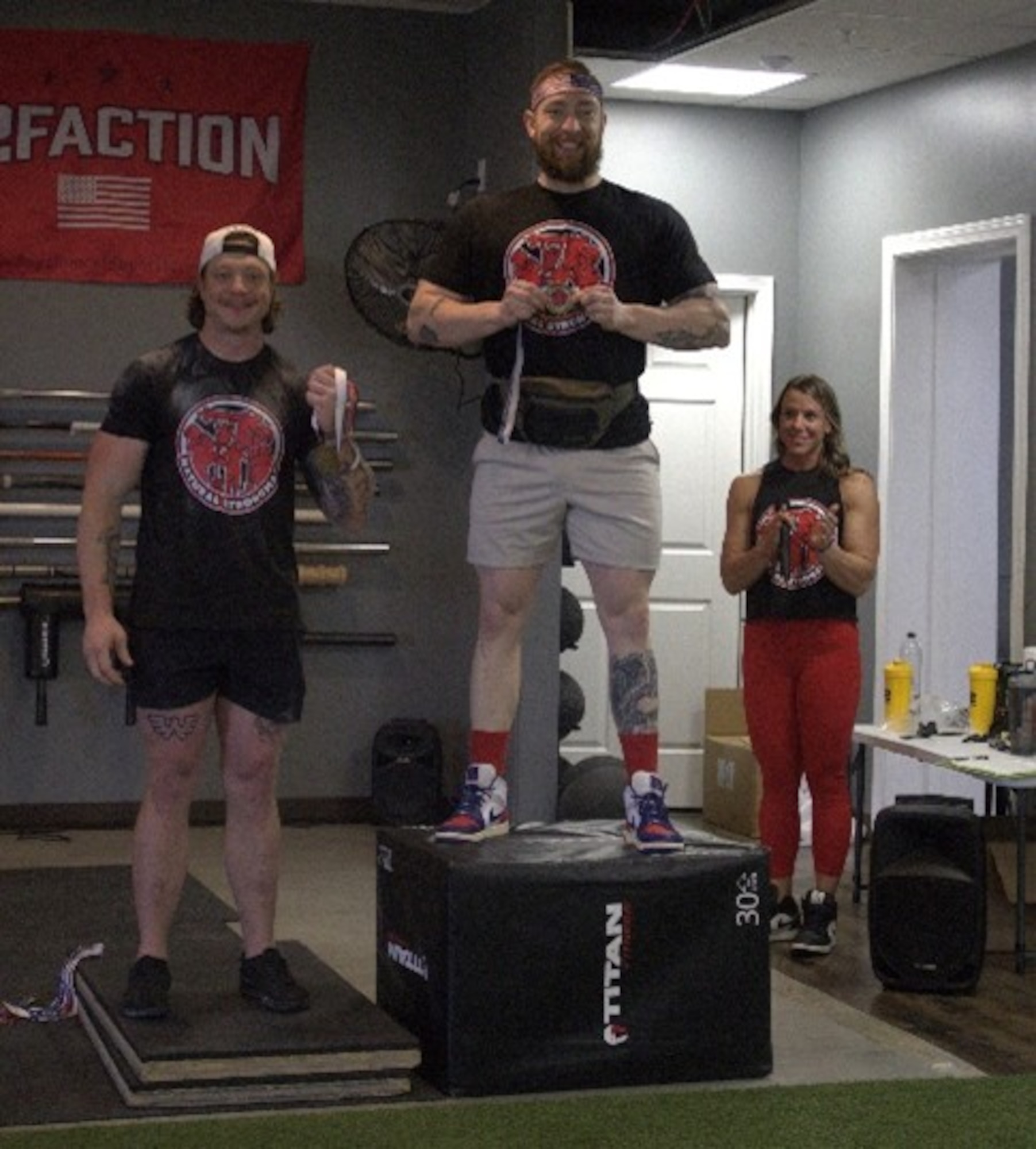 Master Sgt. Troy Reed, a military liaison supervisor with the 331st Recruiting Squadron, takes first place in his weight class at the Midwest Clash Natural Strongman World Qualifier