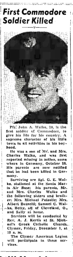 U.S. Army Pfc. John A. Walko