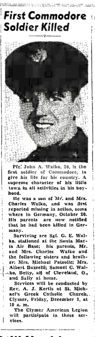 U.S. Army Pfc. John A. Walko