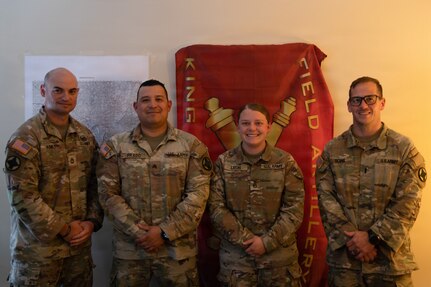 U.S. Soldiers with the Arkansas National Guard, assigned to Joint Task Force-District of Columbia in support of the DC Safe and Beautiful mission, pose for a group photo at a hotel in Washington, April 27, 2026. About 2,500 National Guard members are supporting the mission, providing critical assistance to the Metropolitan Police Department to help ensure the safety of residents, commuters and visitors throughout the District.