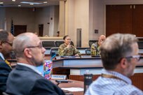 Maj. Gen. Lori Robinson, commanding general of the U.S. Army Aviation and Missile Command, addresses senior leaders during the AMCOM Senior Leaders Forum April 28, 2026, at Redstone Arsenal, Alabama. The forum brought together command leadership to discuss Army transformation, workforce optimization, policy updates and resource priorities to ensure AMCOM remains aligned with Department of War, Department of the Army and Army Materiel Command guidance while continuing to deliver critical warfighting capabilities.