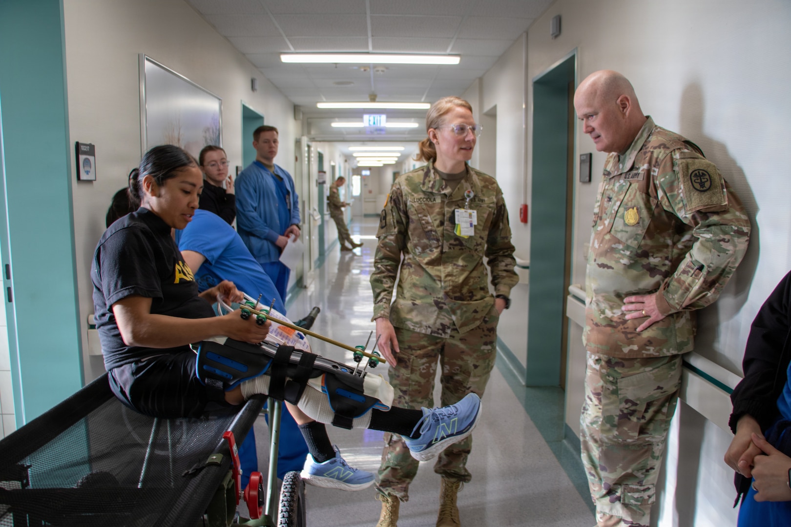 Clinical staff assigned to Landstuhl Regional Medical Center participate in Battlefield Injury Progressive Training led by the Center for Nursing Science and Clinical Inquiry in collaboration with the European Medical Simulation Center, April 2026, in Landstuhl, Germany.. More than 250 joint-service medical personnel completed a three-phase, high-fidelity training program using realistic patient scenarios to strengthen trauma care skills, critical thinking and team performance. The training reinforced medical readiness and prepares personnel to deliver high-quality care in support of the joint warfighter. (DoD Photo by Travis Jones)