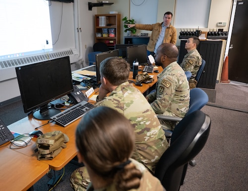 image of a man giving a briefing.