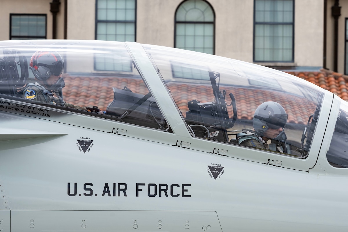 T-7A Red Hawk taxis for take off.