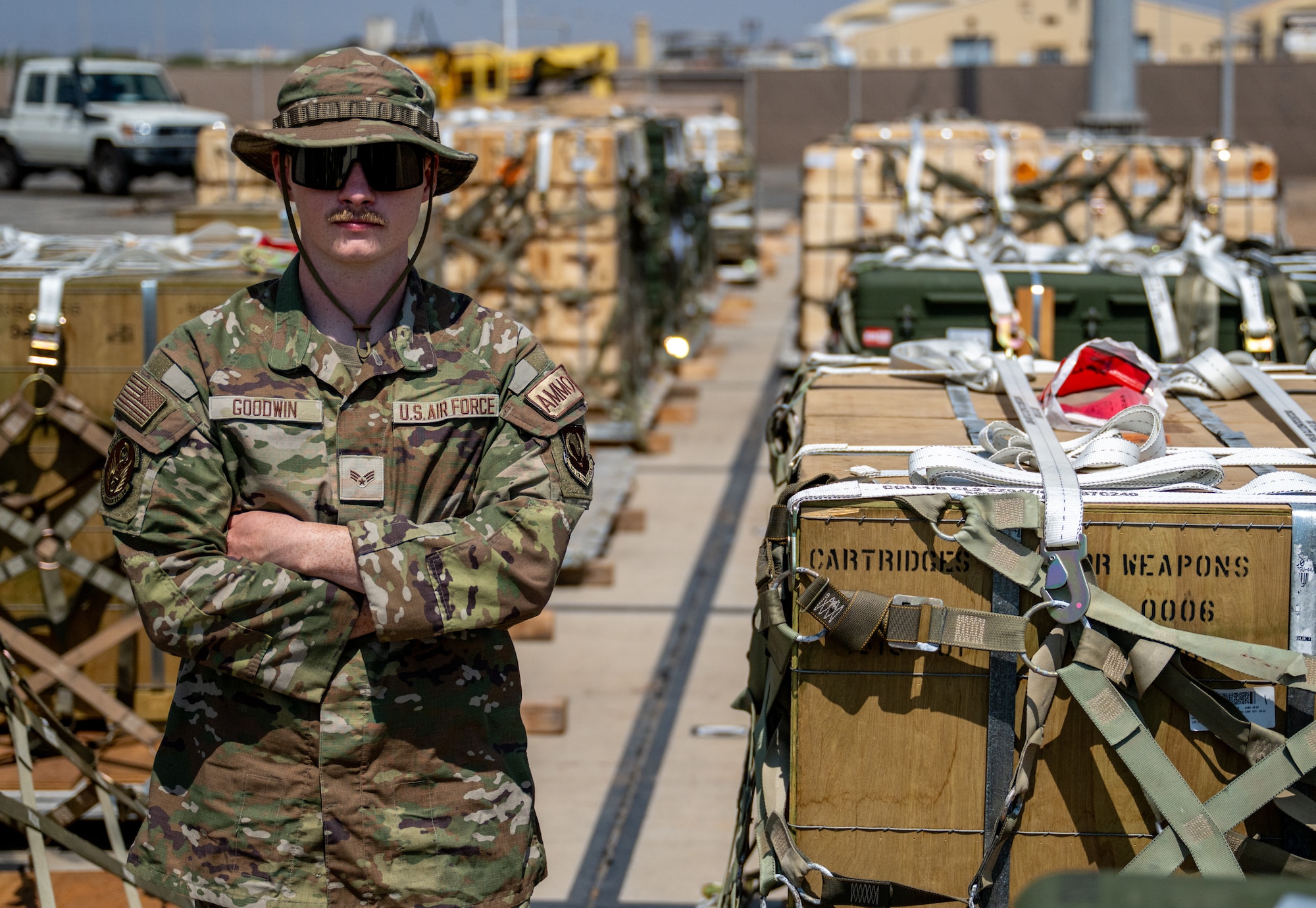 Airman poses for a photo