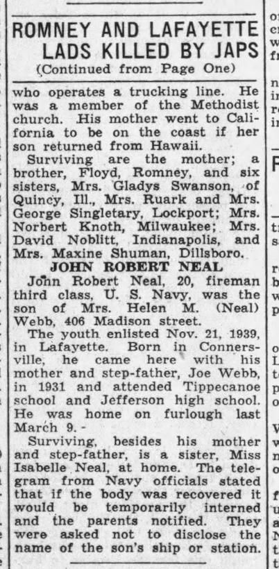 U.S. Navy Seaman 1st Class Paul E. Newton