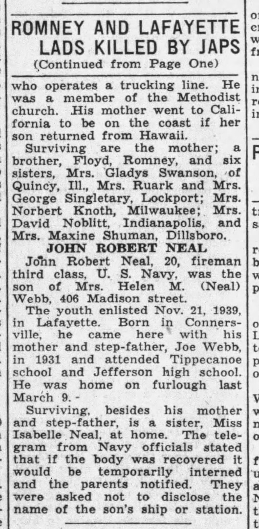 U.S. Navy Seaman 1st Class Paul E. Newton