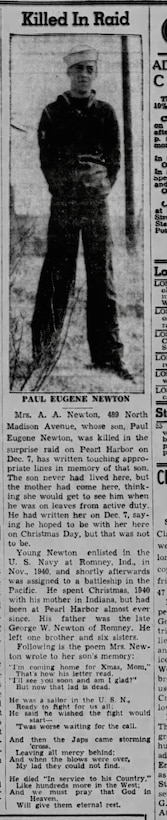 U.S. Navy Seaman 1st Class Paul E. Newton