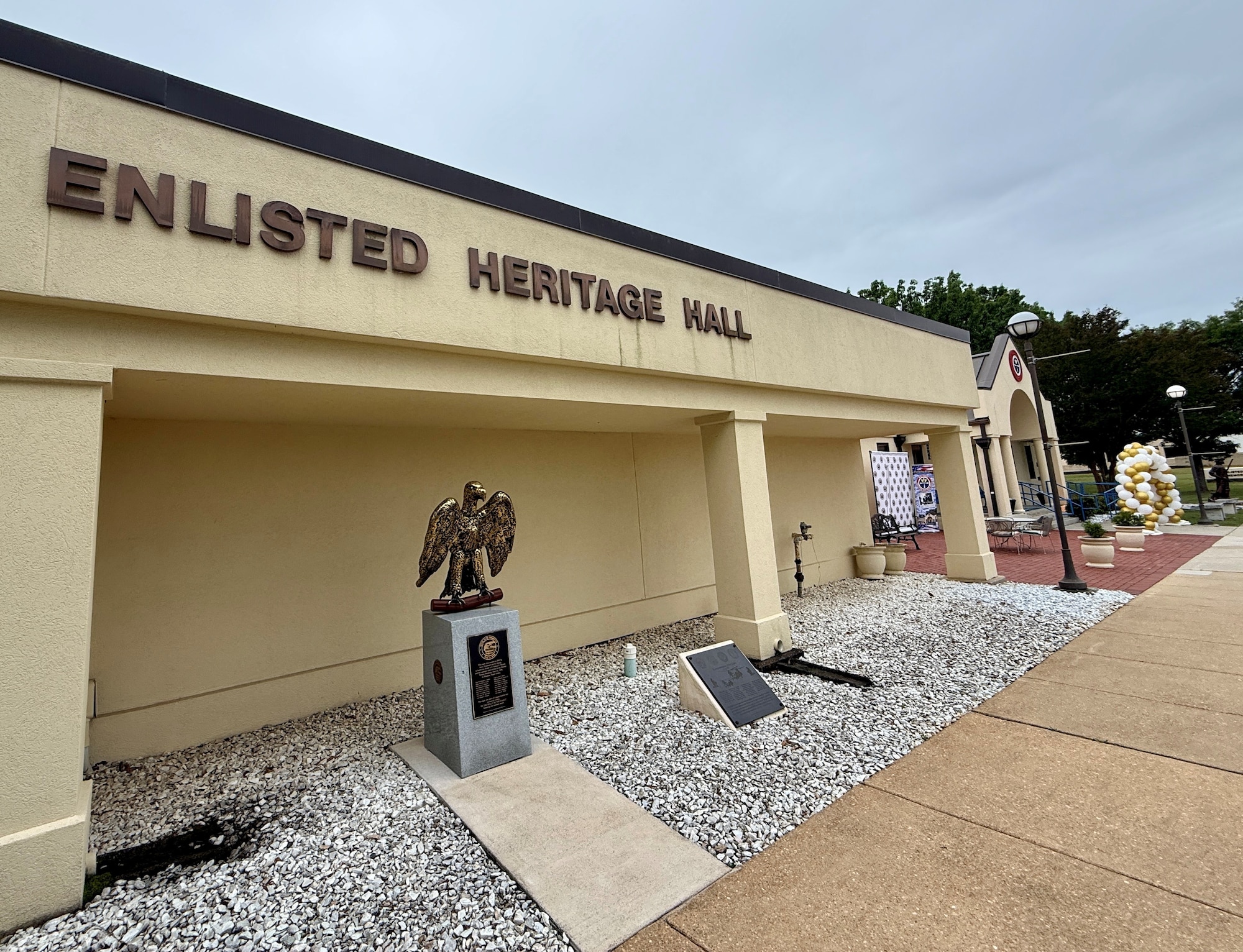 The Enlisted Heritage Hall marks its 40th anniversary on Maxwell Air Force Base – Gunter Annex, Ala., May 1, 2026.  The hall was officially dedicated on May 2, 1984. (U.S. Air Force photo by Brian Ferguson)