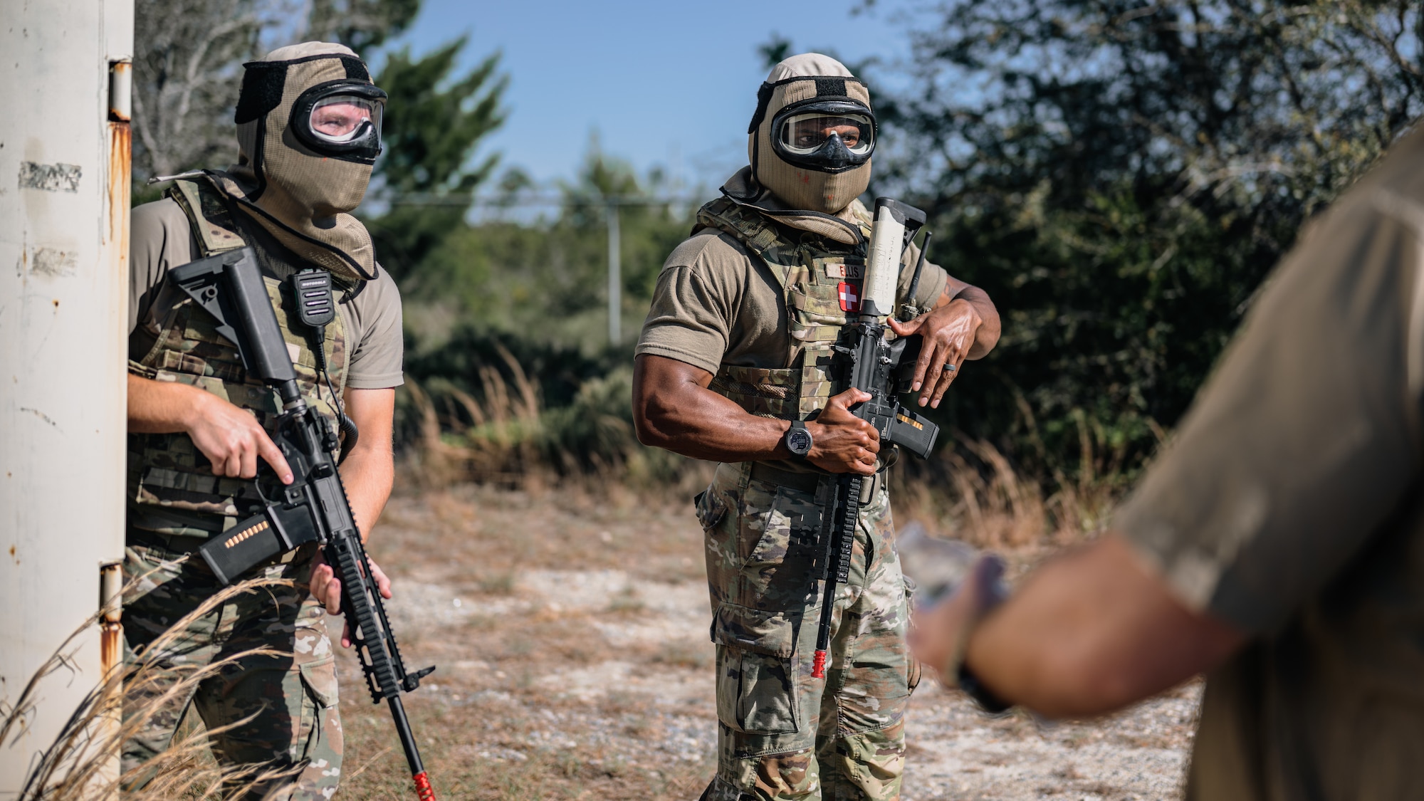 Airmen confront simulated adversary