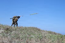 U.S. Soldiers assigned to 2nd Battalion, 35th Infantry Regiment, 3rd Mobile Brigade, 25th Infantry Division, fires a FIM-92 Stinger missile system during a counter-landing live-fire exercise as part of Exercise Balikatan 2026 at La Paz Sand Dunes, Laoag City, Philippines, May 4, 2026.