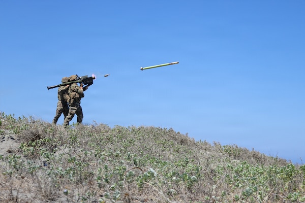 U.S. Soldiers assigned to 2nd Battalion, 35th Infantry Regiment, 3rd Mobile Brigade, 25th Infantry Division, fires a FIM-92 Stinger missile system during a counter-landing live-fire exercise as part of Exercise Balikatan 2026 at La Paz Sand Dunes, Laoag City, Philippines, May 4, 2026.