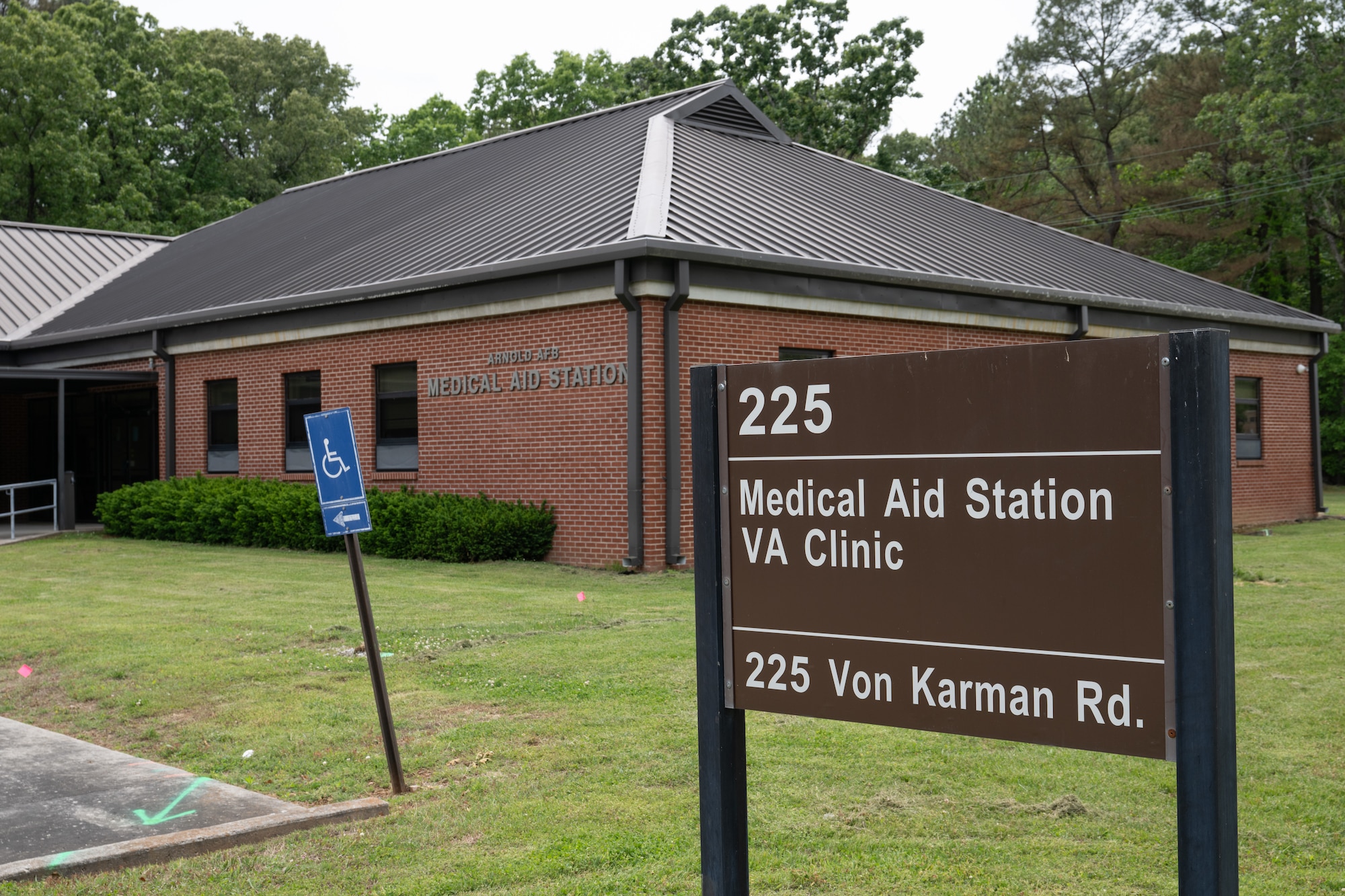 An expansion of the Tullahoma Veterans Affairs Clinic at Arnold Air Force Base, Tenn., is nearing completion. The facility is shown in this photo from May 1, 2026. According to officials, the expansion will allow the clinic to see 1,800 additional patients to include active duty Airmen at Arnold AFB. (U.S. Air Force photo by Keith Thornburgh)