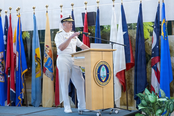 AGANA HEIGHTS (March 27, 2026) – U.S. Navy Medicine Readiness and Training Command (USNMRTC) Guam Commanding Officer Capt. Joel M. Schofer officially transitioned leadership to Capt. James G. Demitrack during a change of command ceremony, March 27. Rear Adm. Kevin J. Brown, commander, Naval Medical Forces Pacific, and director, Defense Health Network Pacific Rim, was the presiding officer at the ceremony, which also marked the transfer of authority from Schofer as the director of U.S. Naval Hospital (USNH) Guam to Demitrack.