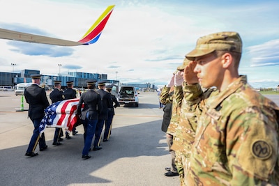 New York Guard Welcomes Remains of WWII Airman Home