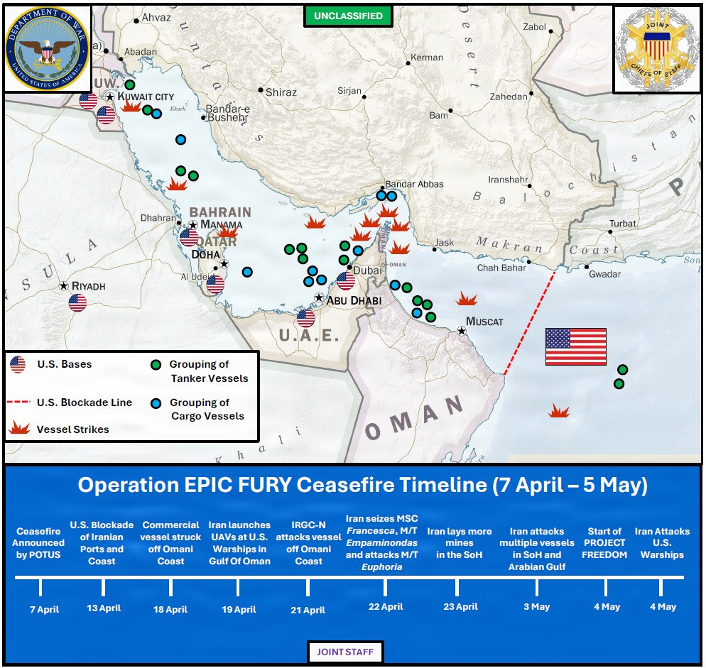 operation epic fury map and timeline of the first 10 days