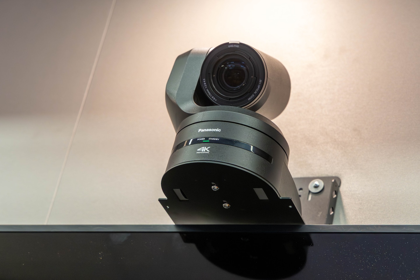Close-up of a 360-degree camera.