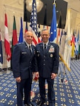 Brig. Gen. David Chauvin, Nevada Air National Guard commander, left, visited the Pentagon late April as part of his first step in his new role as the Deputy Under Secretary of the Air Force for International Affairs, which included meeting Gen. Kenneth S. Wilsbach, Chief of Staff of the Air Force, pictured here, right. In his role, Chauvin will support and at times backfill the presidentially appointed International Affairs Principals, Gentry Stephens, Deputy Under Secretary of the Air Force, International Affairs and Maj. Gen. Ricky Mills the Assistant Deputy Under Secretary of the Air Force, International Affairs.