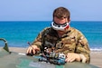 U.S. Army Pfc. Conner Allred, an infantryman assigned to 2nd Battalion, 35th Infantry  Regiment, 3rd Mobile Brigade, 25th Infantry Division, prepares to operate a first-person view drone during a training lane as part of Exercise Balikatan 2026 in Laoag City, Philippines, April 25, 2026. Balikatan is a longstanding annual exercise between the Armed Forces of the Philippines and U.S. military that represents the strength of our alliance, improves our capable combined force, and demonstrates our commitment to regional peace and prosperity. (U.S. Army photo by Spc. Hunter Carpenter)